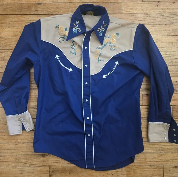 Vintage | Shirts | Mens Western Embroidered Shirt Blue And Tan Barm Rancher Vintage Large | Poshmark Vintage | Shirts | Mens Western Embroidered Shirt Blue And Tan Barm Rancher Vintage Large | Poshmark